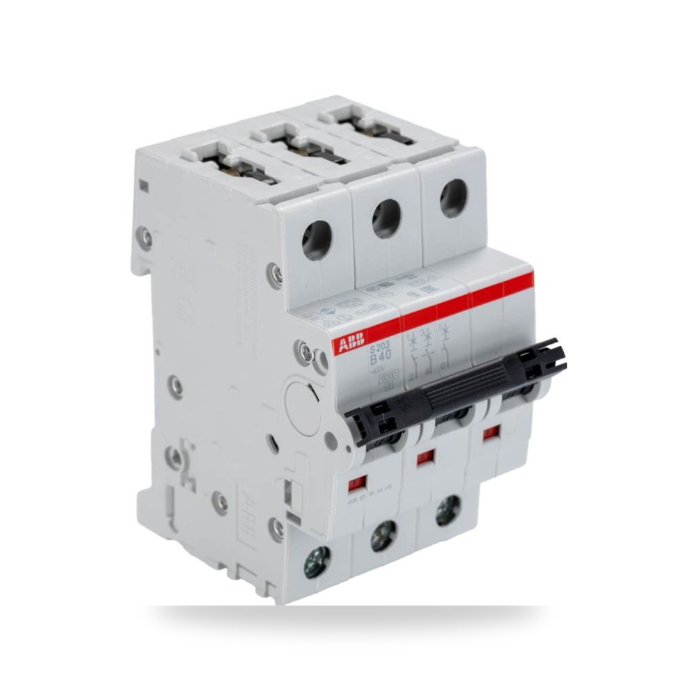 قاطع تيار أوتوماتيكي MCB S200 ثلاثي 40A نسخة ريمكو للتوريدات الصناعية (Reemco Industrial)