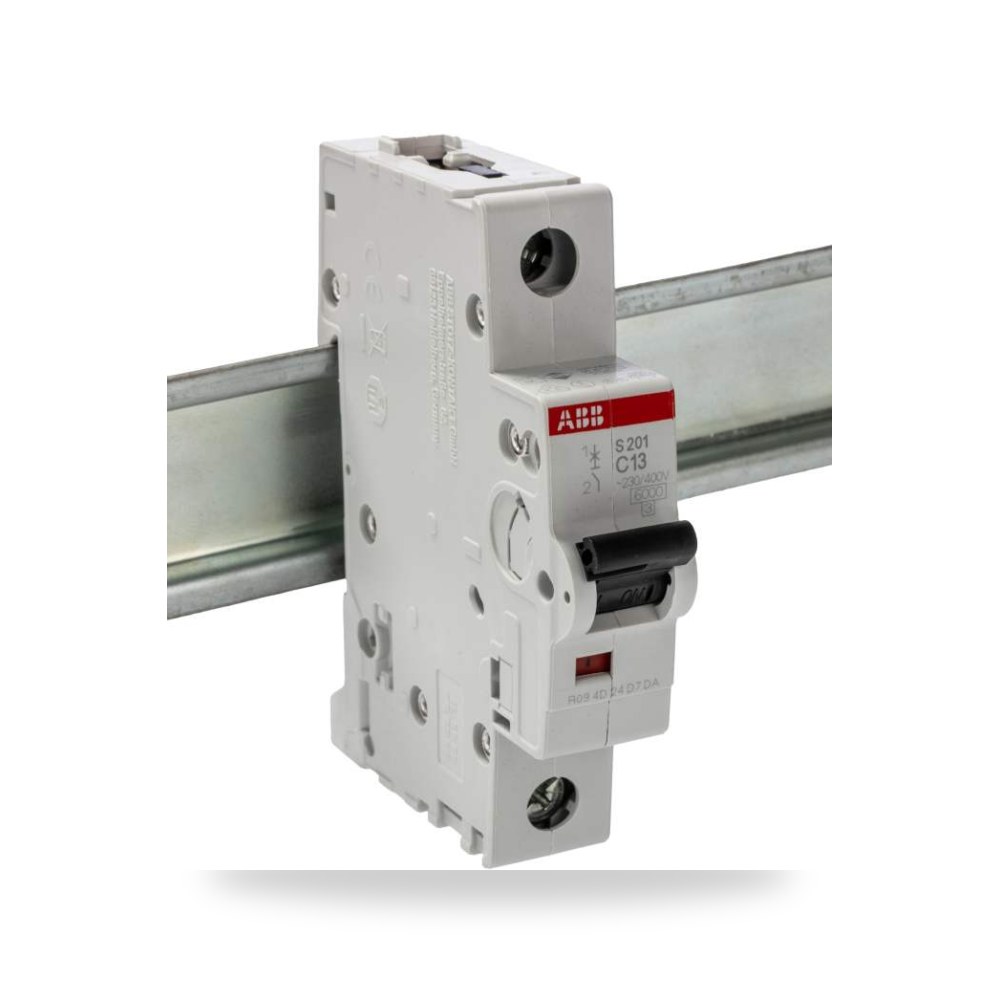 قاطع تيار أوتوماتيكي MCB S200 أحادي 13A منحنى ريمكو للتوريدات الصناعية (Reemco Industrial)