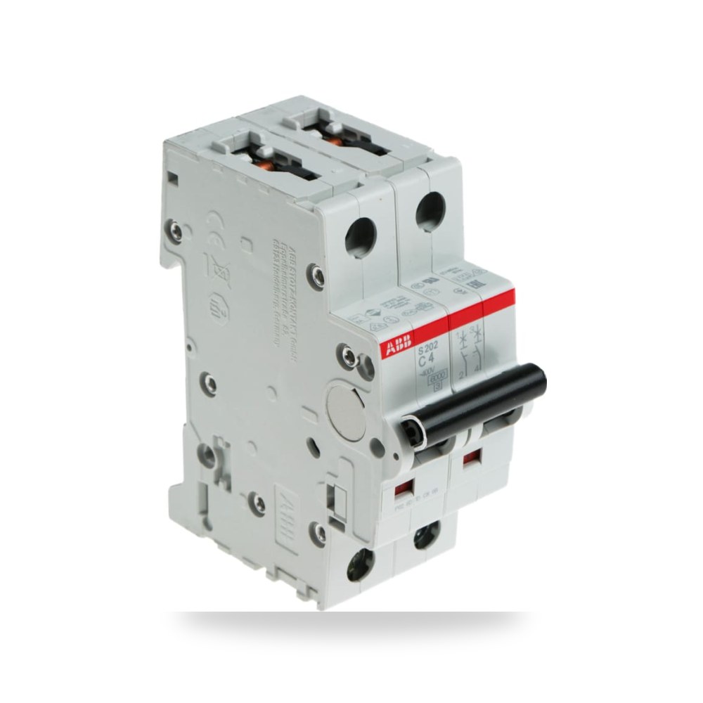 قاطع تيار أوتوماتيكي MCB S200 ثنائي 4A منحنى ريمكو للتوريدات الصناعية (Reemco Industrial)