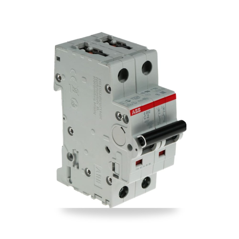 قاطع تيار أوتوماتيكي MCB S200 ثنائي 2A منحنى ريمكو للتوريدات الصناعية (Reemco Industrial)