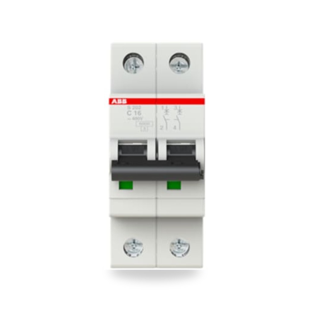 قاطع تيار أوتوماتيكي MCB S200 ثنائي 16A منحنى ريمكو للتوريدات الصناعية (Reemco Industrial)