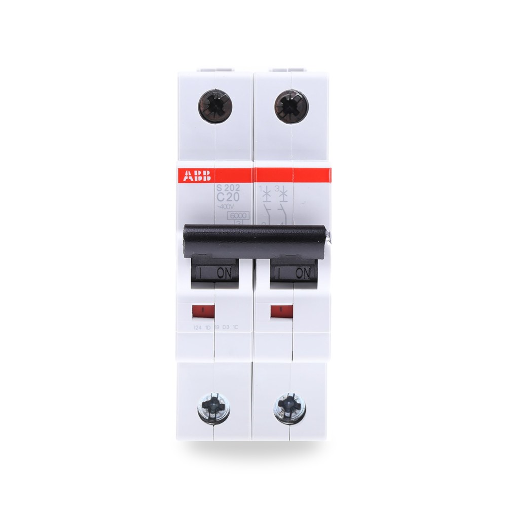 قاطع تيار أوتوماتيكي MCB S200 ثنائي 20A منحنى ريمكو للتوريدات الصناعية (Reemco Industrial)