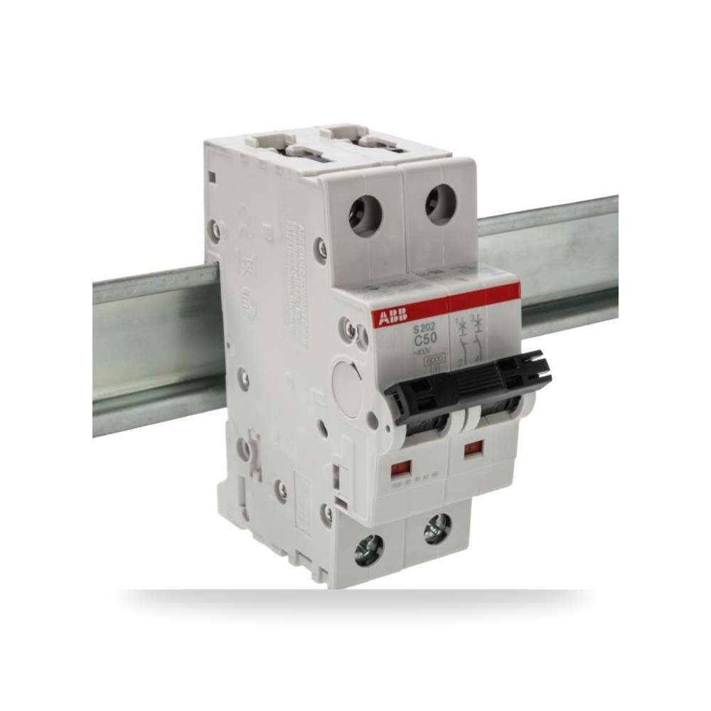 قاطع تيار أوتوماتيكي MCB S200 ثنائي 50A منحنى ريمكو للتوريدات الصناعية (Reemco Industrial)