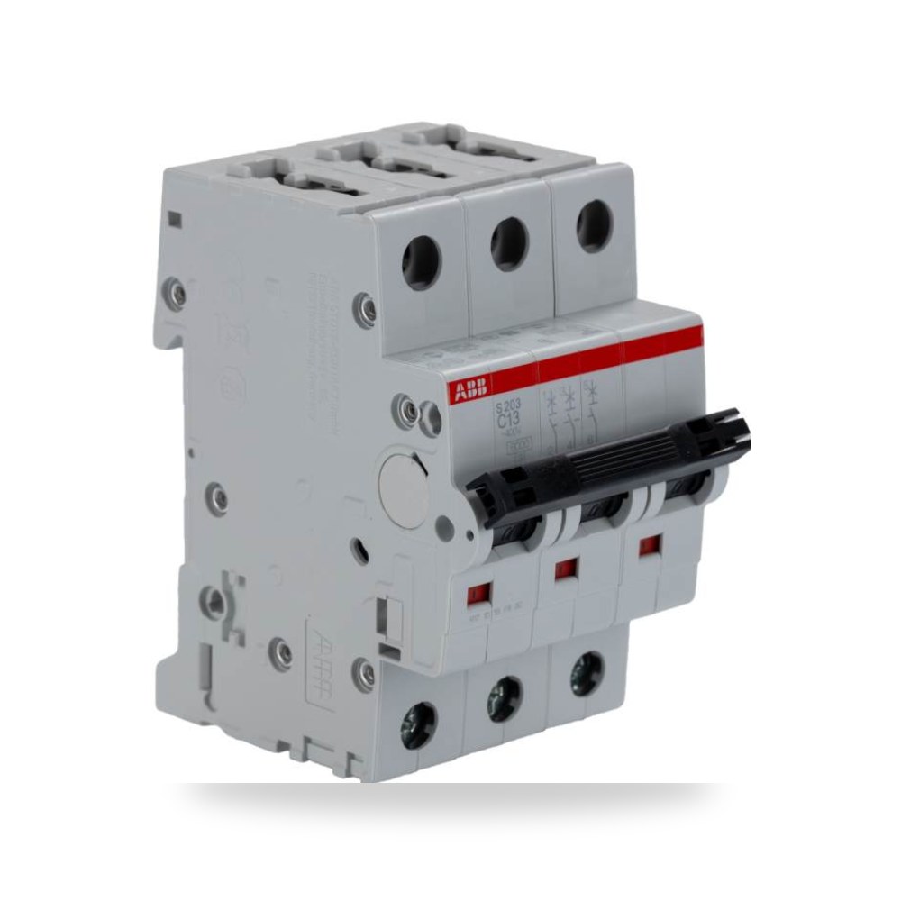 قاطع تيار أوتوماتيكي MCB S200 ثلاثي 13A صناعي ريمكو للتوريدات الصناعية (Reemco Industrial)