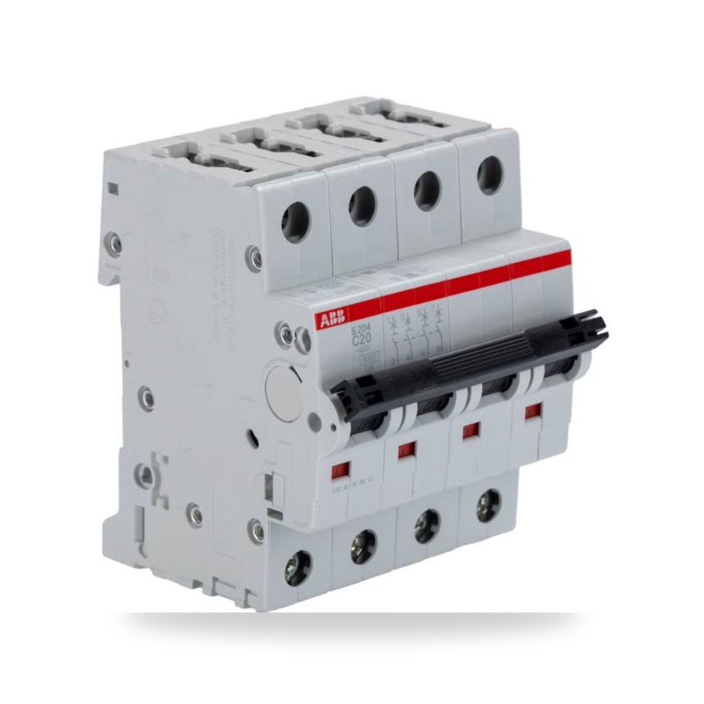 قاطع تيار أوتوماتيكي MCB S200 رباعي 20A منحنى ريمكو للتوريدات الصناعية (Reemco Industrial)