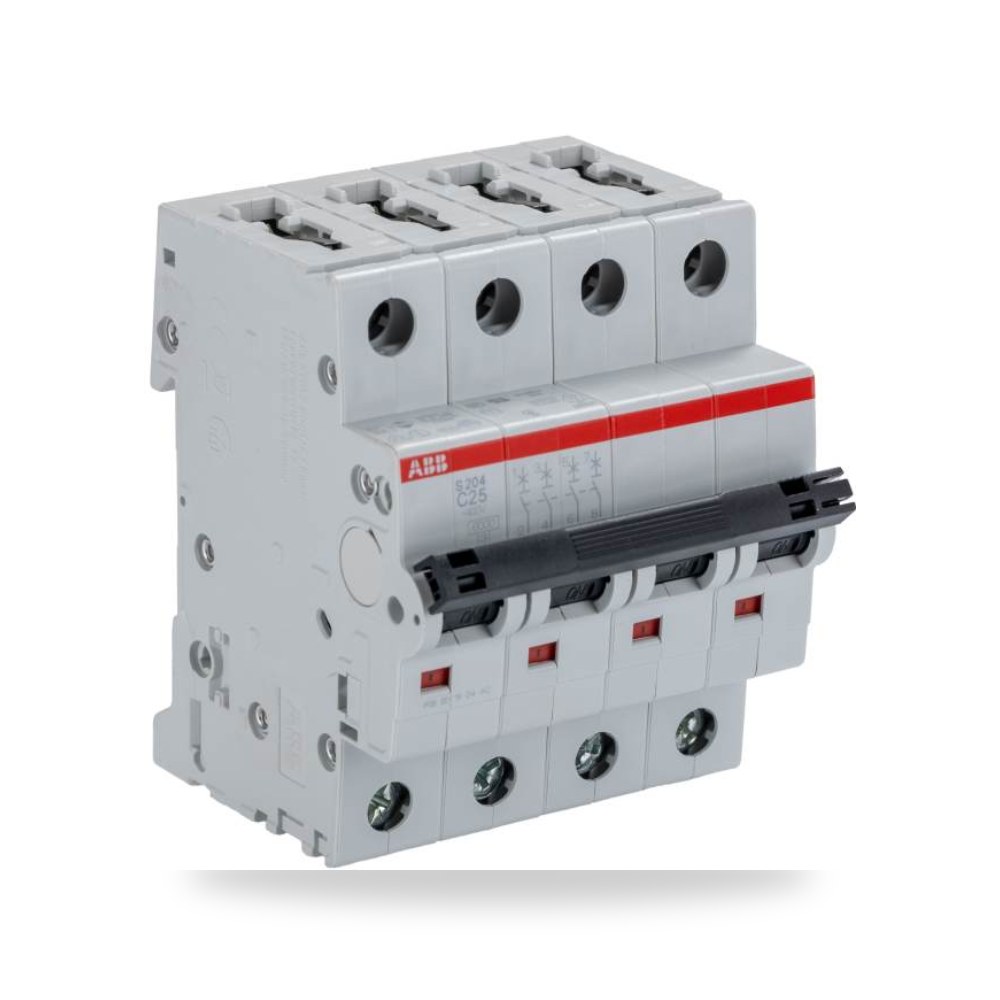 قاطع تيار أوتوماتيكي MCB S200 رباعي 25A منحنى ريمكو للتوريدات الصناعية (Reemco Industrial)