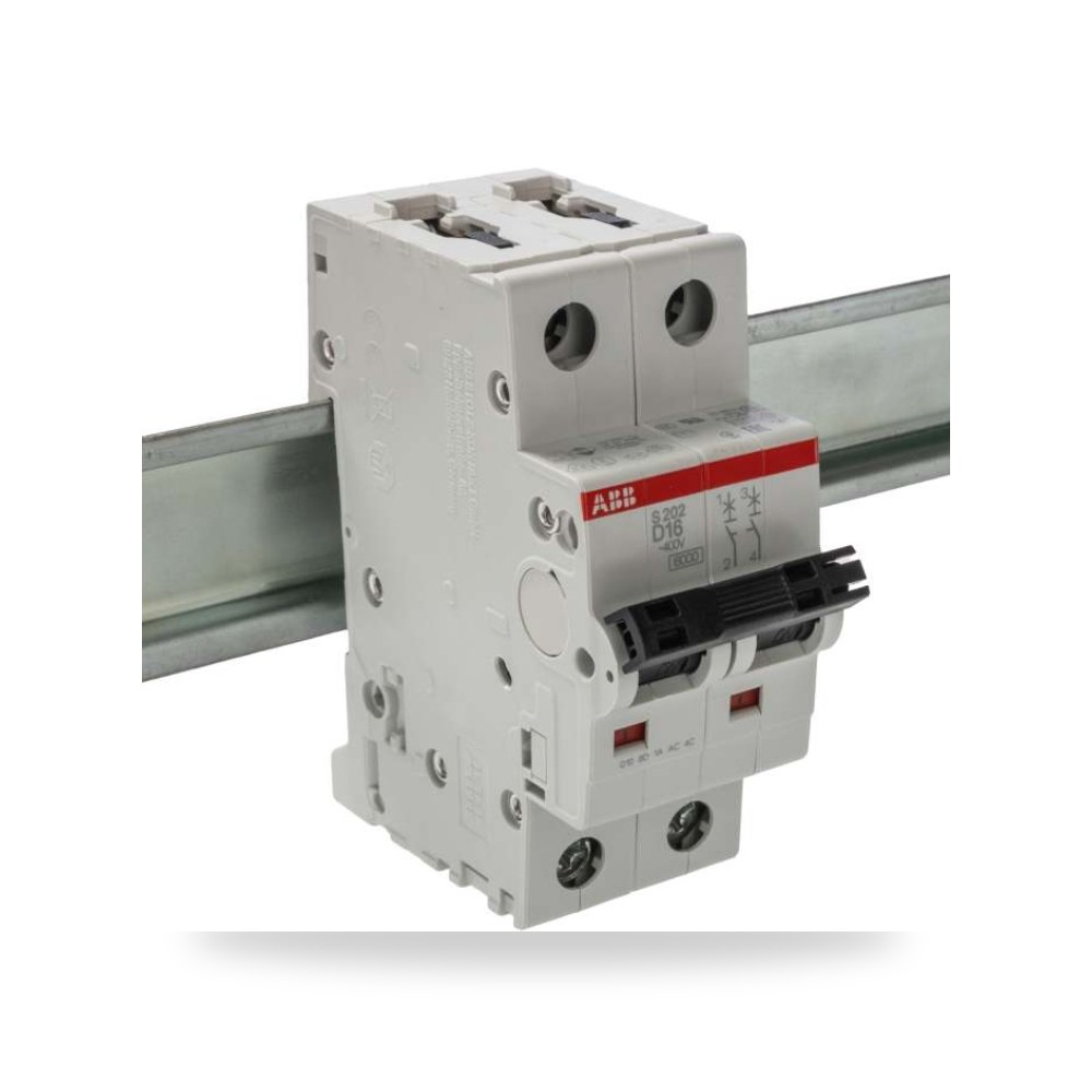 قاطع تيار أوتوماتيكي MCB S200 ثنائي 16A منحنى ريمكو للتوريدات الصناعية (Reemco Industrial)