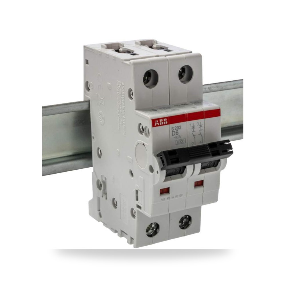 قاطع تيار أوتوماتيكي MCB S200 ثنائي 6A منحنى ريمكو للتوريدات الصناعية (Reemco Industrial)