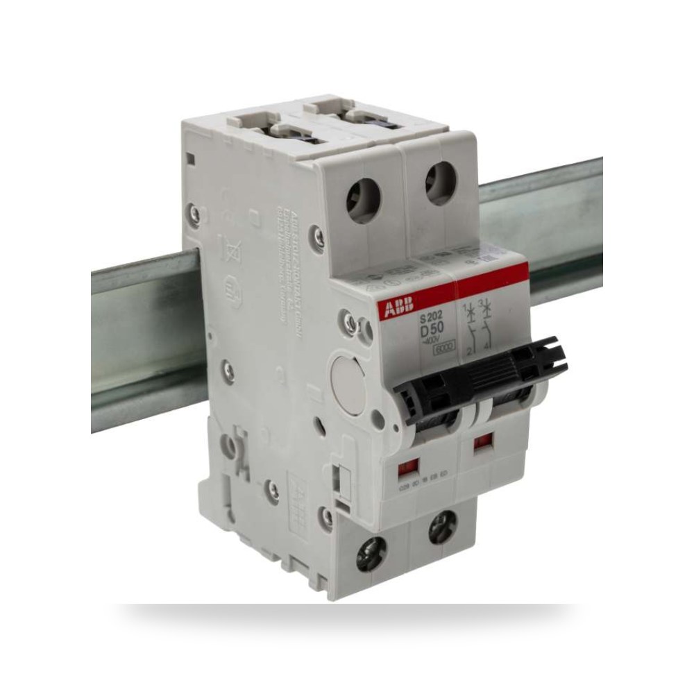 قاطع تيار أوتوماتيكي MCB S200 ثنائي 50A منحنى ريمكو للتوريدات الصناعية (Reemco Industrial)
