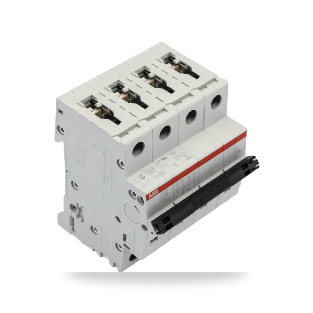 قاطع تيار أوتوماتيكي MCB S200 رباعي 20A منحنى ريمكو للتوريدات الصناعية (Reemco Industrial)