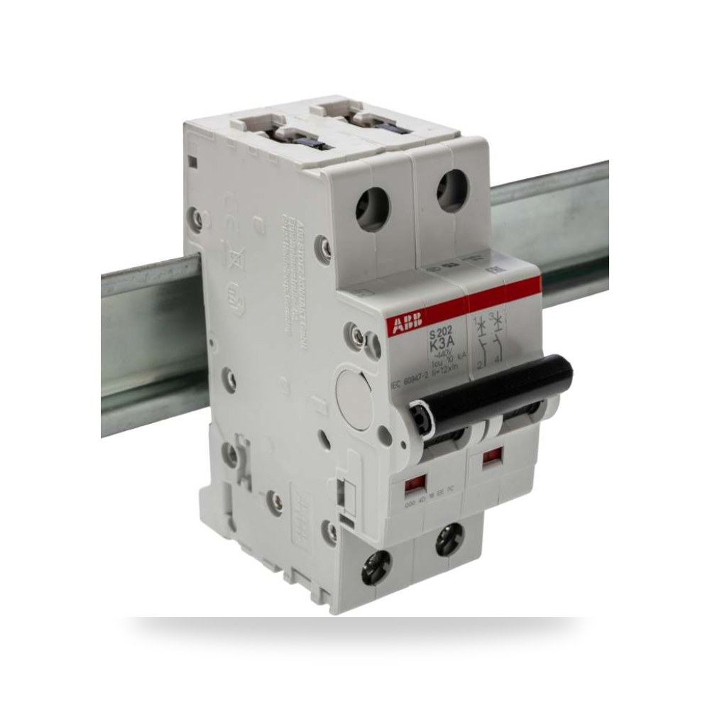 قاطع تيار أوتوماتيكي MCB S200 ثنائي 3A صناعي ريمكو للتوريدات الصناعية (Reemco Industrial)