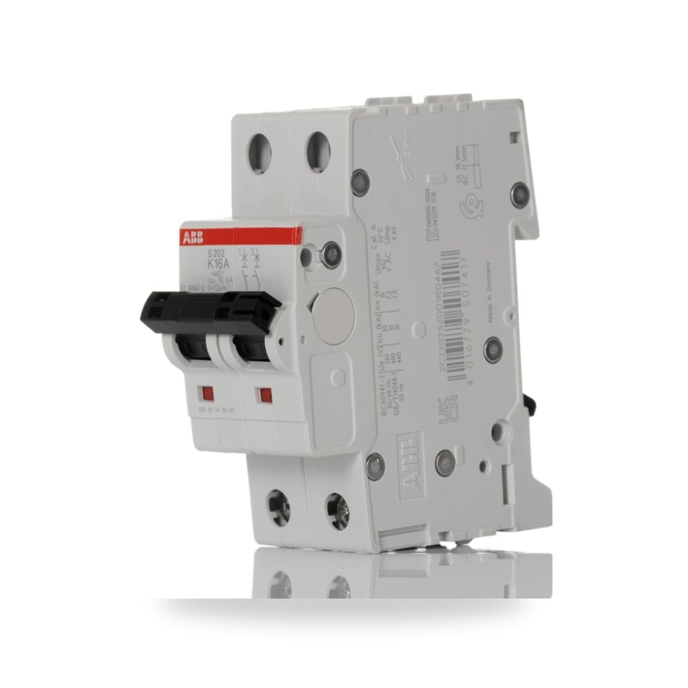 قاطع تيار أوتوماتيكي MCB S200 ثنائي 16A RS ريمكو للتوريدات الصناعية (Reemco Industrial)