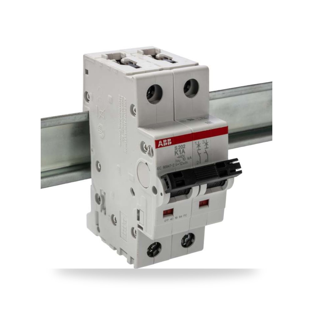 قاطع تيار أوتوماتيكي MCB S200 ثنائي 1A RS PRO ريمكو للتوريدات الصناعية (Reemco Industrial)