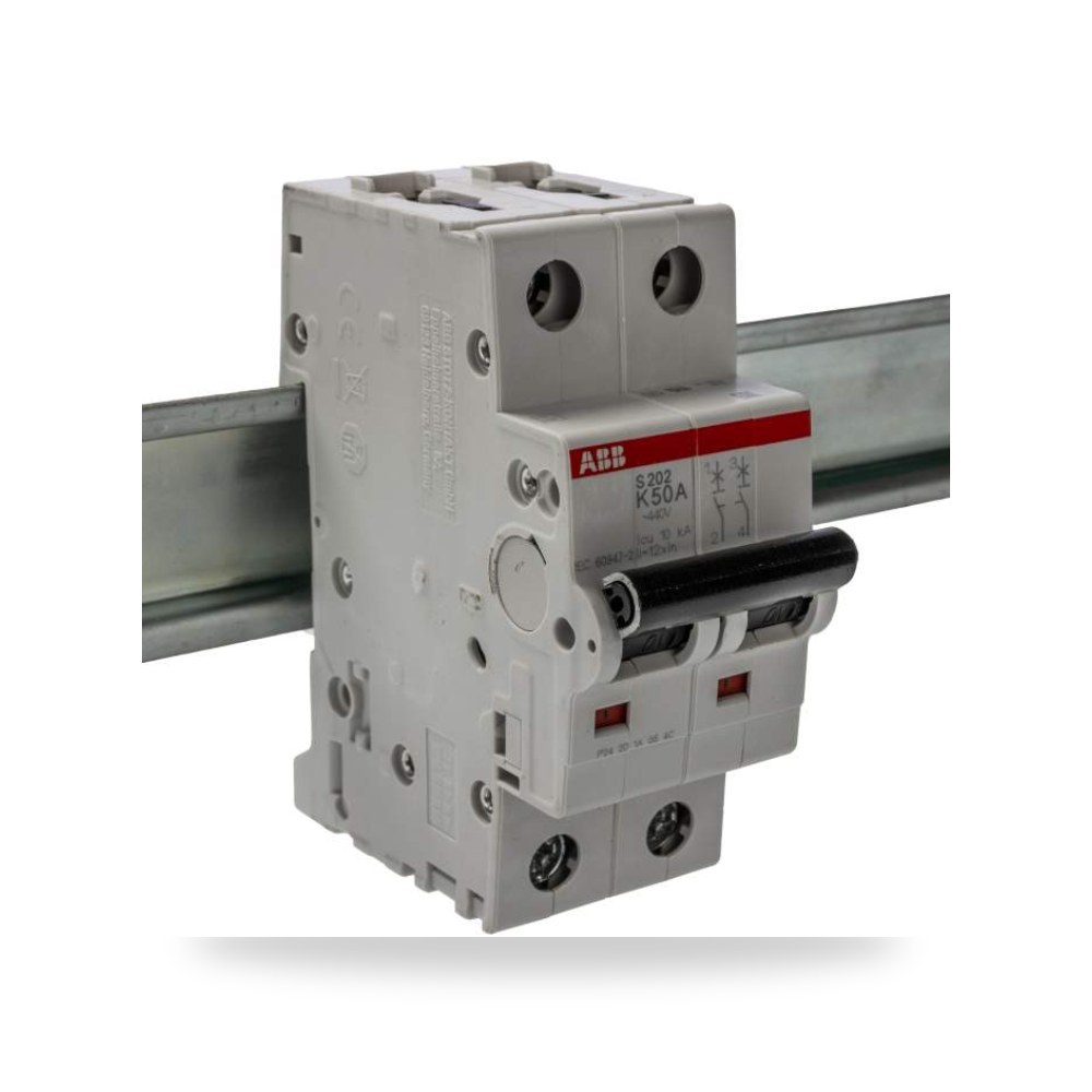 قاطع تيار أوتوماتيكي MCB S200 ثنائي 50A RS ريمكو للتوريدات الصناعية (Reemco Industrial)