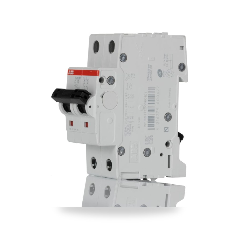 قاطع تيار أوتوماتيكي MCB S200M ثنائي 10A ريمكو للتوريدات الصناعية (Reemco Industrial)