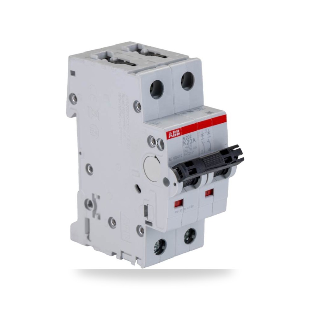 قاطع تيار أوتوماتيكي MCB S200 ثنائي 20A RS ريمكو للتوريدات الصناعية (Reemco Industrial)