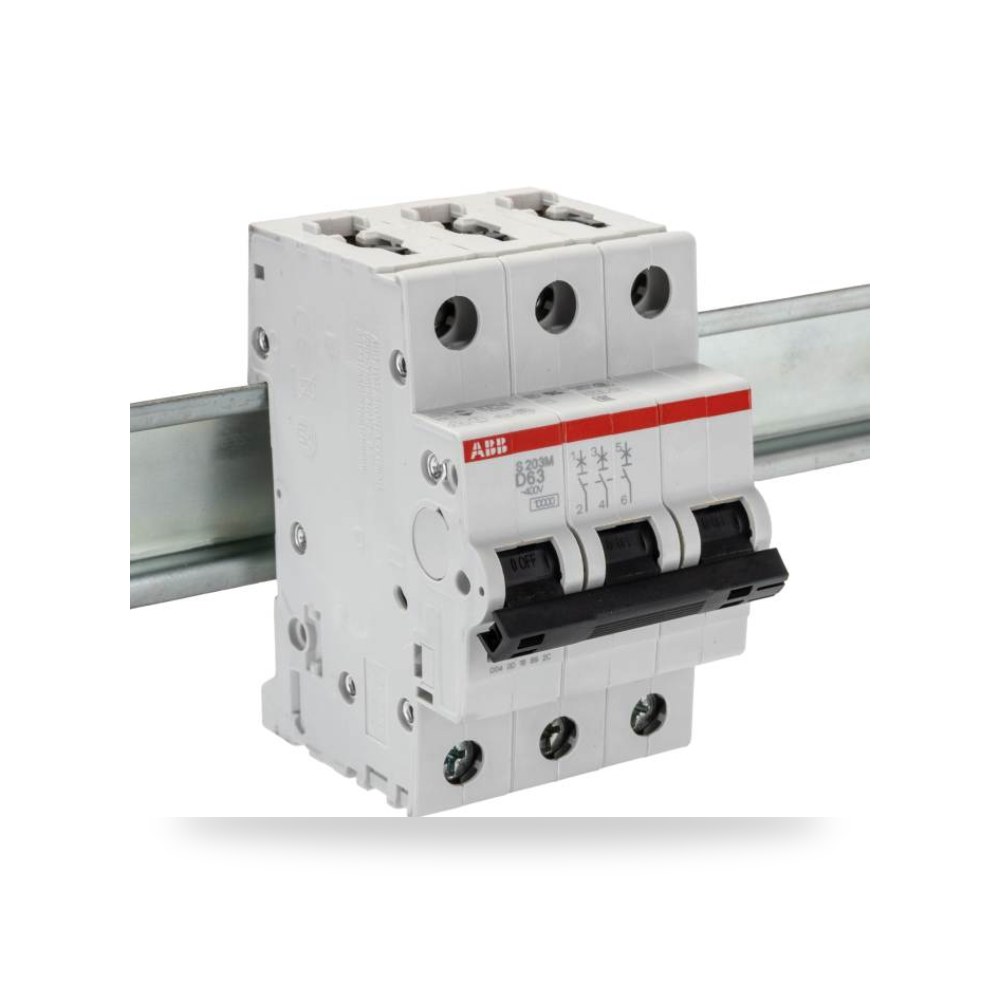 قاطع تيار أوتوماتيكي MCB S200M ثلاثي 63A ريمكو للتوريدات الصناعية (Reemco Industrial)