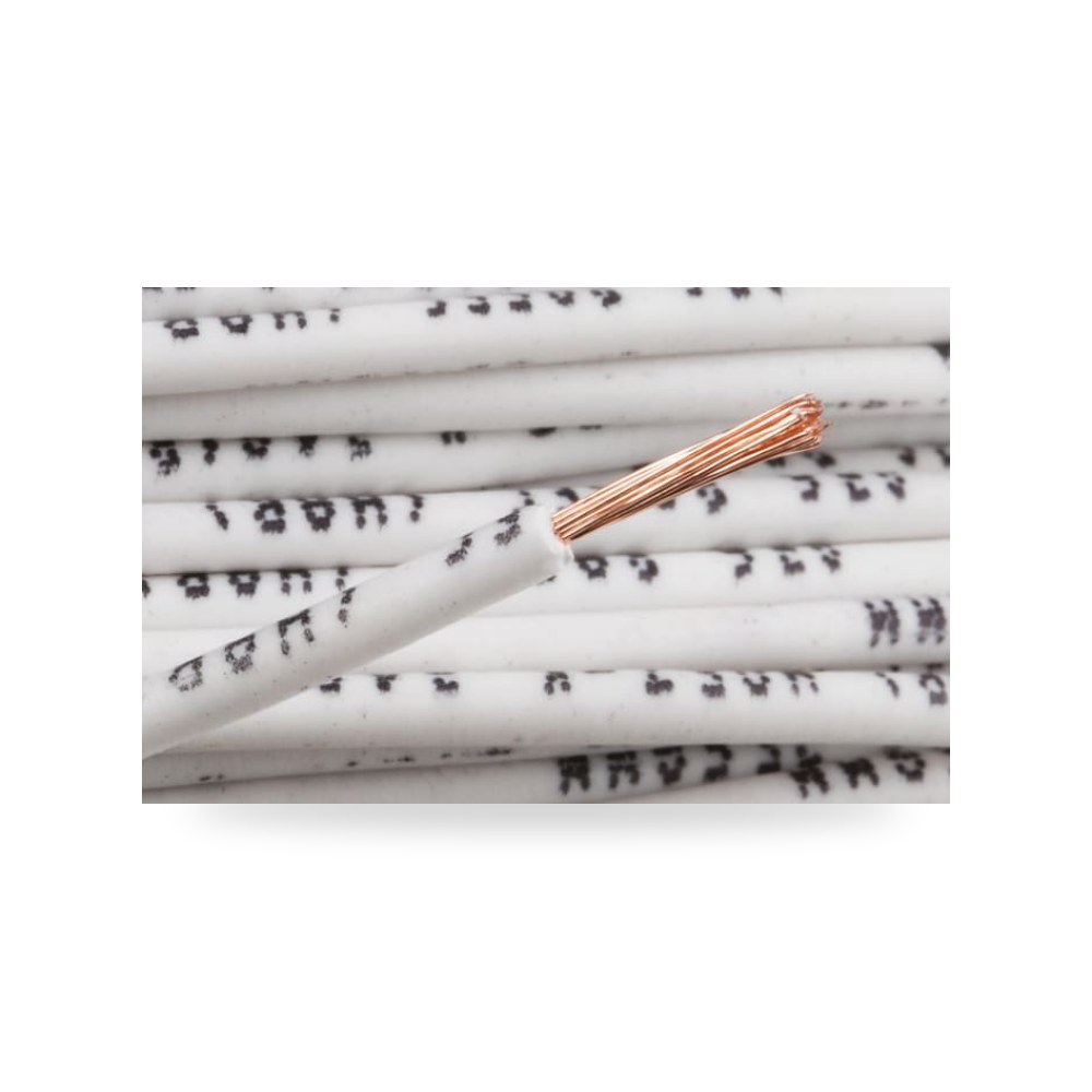 سلك توصيل مرن بوردات 18 AWG أبيض 100 طراز ريمكو للتوريدات الصناعية (Reemco Industrial)