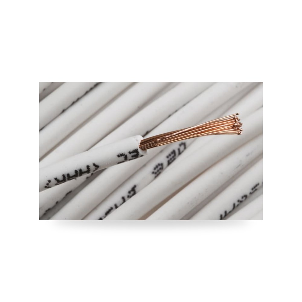 سلك توصيل مرن بوردات 15 AWG أبيض 100 متر RS ريمكو للتوريدات الصناعية (Reemco Industrial)