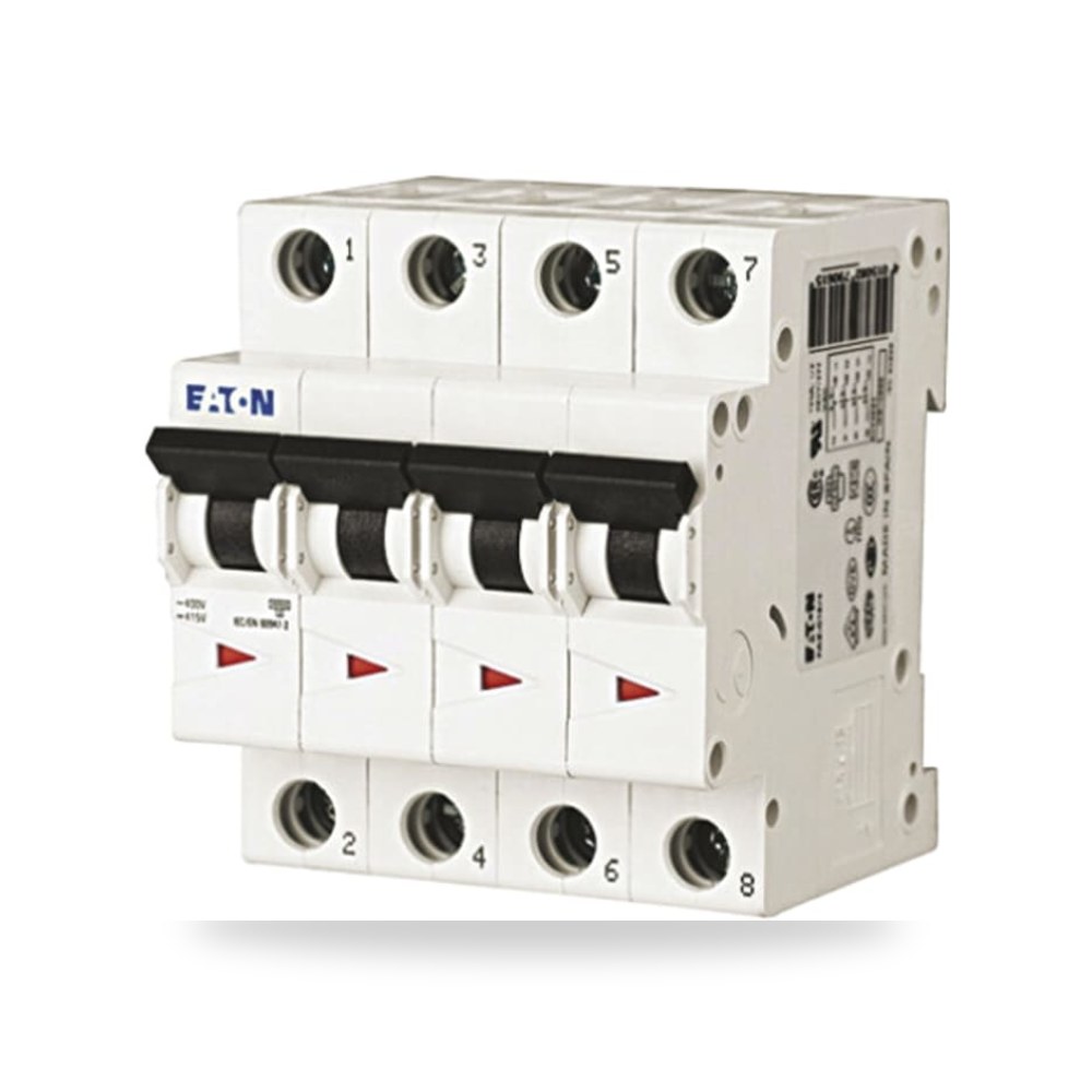 قاطع تيار أوتوماتيكي MCB رباعي 40A منحنى D ريمكو للتوريدات الصناعية (Reemco Industrial)