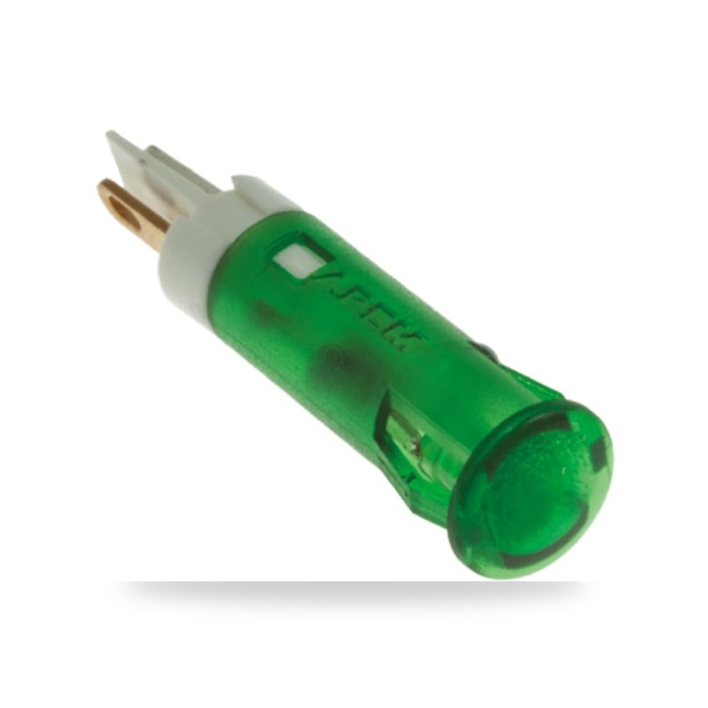 لمبة بيان وإشارة لوحات 12V DC أخضر 6 مم RS ريمكو للتوريدات الصناعية (Reemco Industrial)