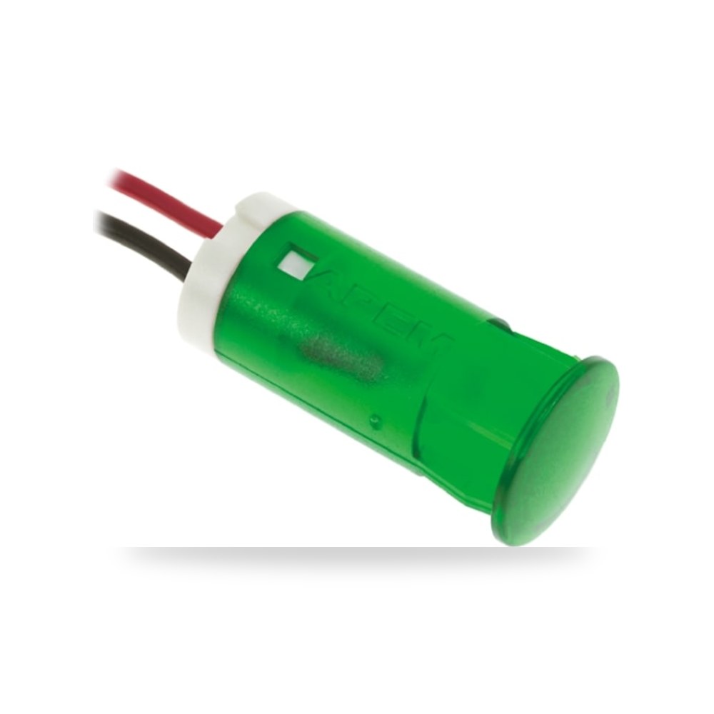 لمبة بيان وإشارة لوحات 12V DC أخضر 12 مم RS ريمكو للتوريدات الصناعية (Reemco Industrial)