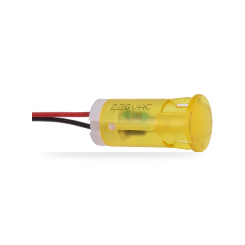 لمبة بيان وإشارة لوحات 220V AC أصفر أصلي ريمكو للتوريدات الصناعية (Reemco Industrial)