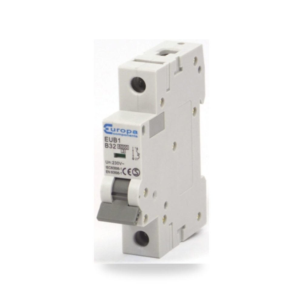 قاطع تيار أوتوماتيكي MCB أحادي 32A منحنى طراز ريمكو للتوريدات الصناعية (Reemco Industrial)