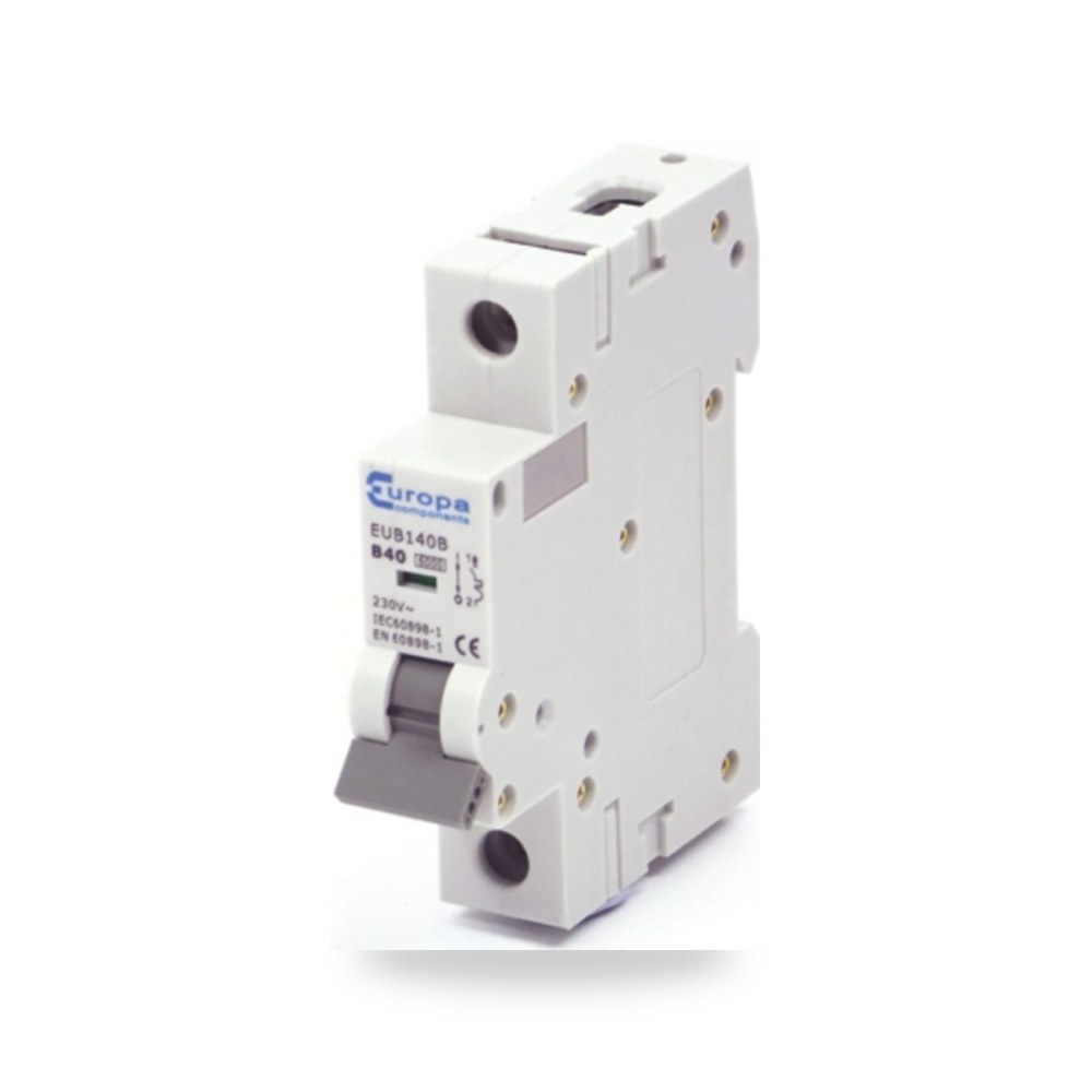 قاطع تيار أوتوماتيكي MCB أحادي 40A منحنى طراز ريمكو للتوريدات الصناعية (Reemco Industrial)