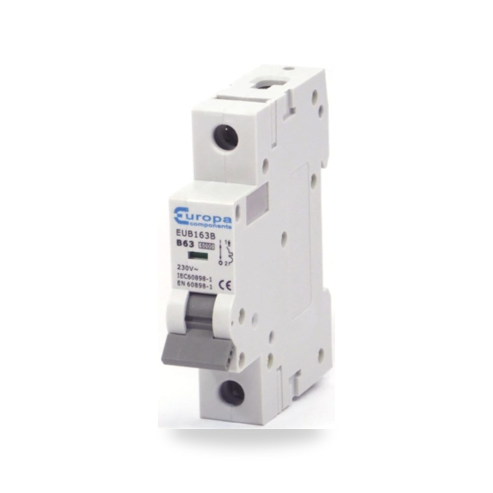قاطع تيار أوتوماتيكي MCB أحادي 63A منحنى شاق ريمكو للتوريدات الصناعية (Reemco Industrial)