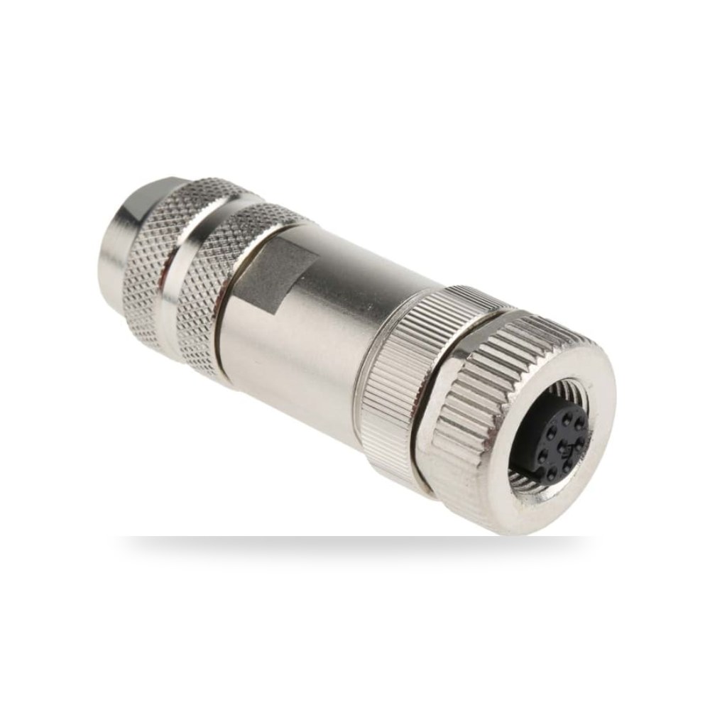 موصل دائري صناعي M12 8 أطراف كابل فولاذي RS ريمكو للتوريدات الصناعية (Reemco Industrial)