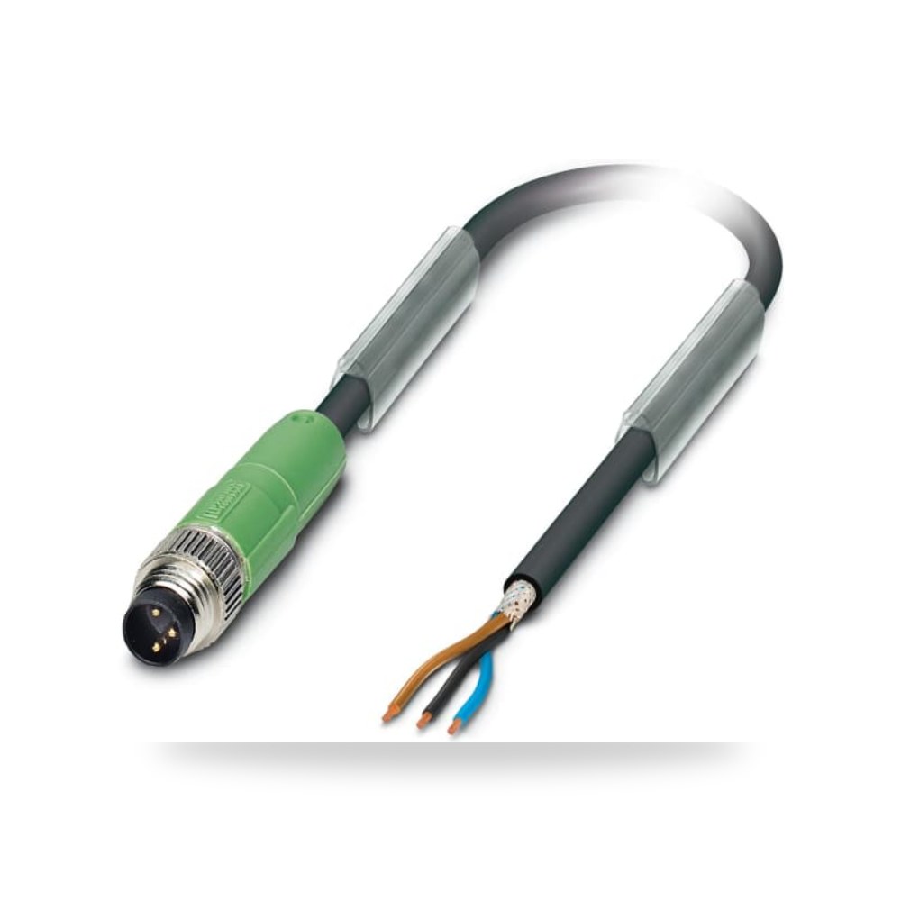 كابل توصيل حساسات ومشغلات M8 3 طراز H صناعي ريمكو للتوريدات الصناعية (Reemco Industrial)