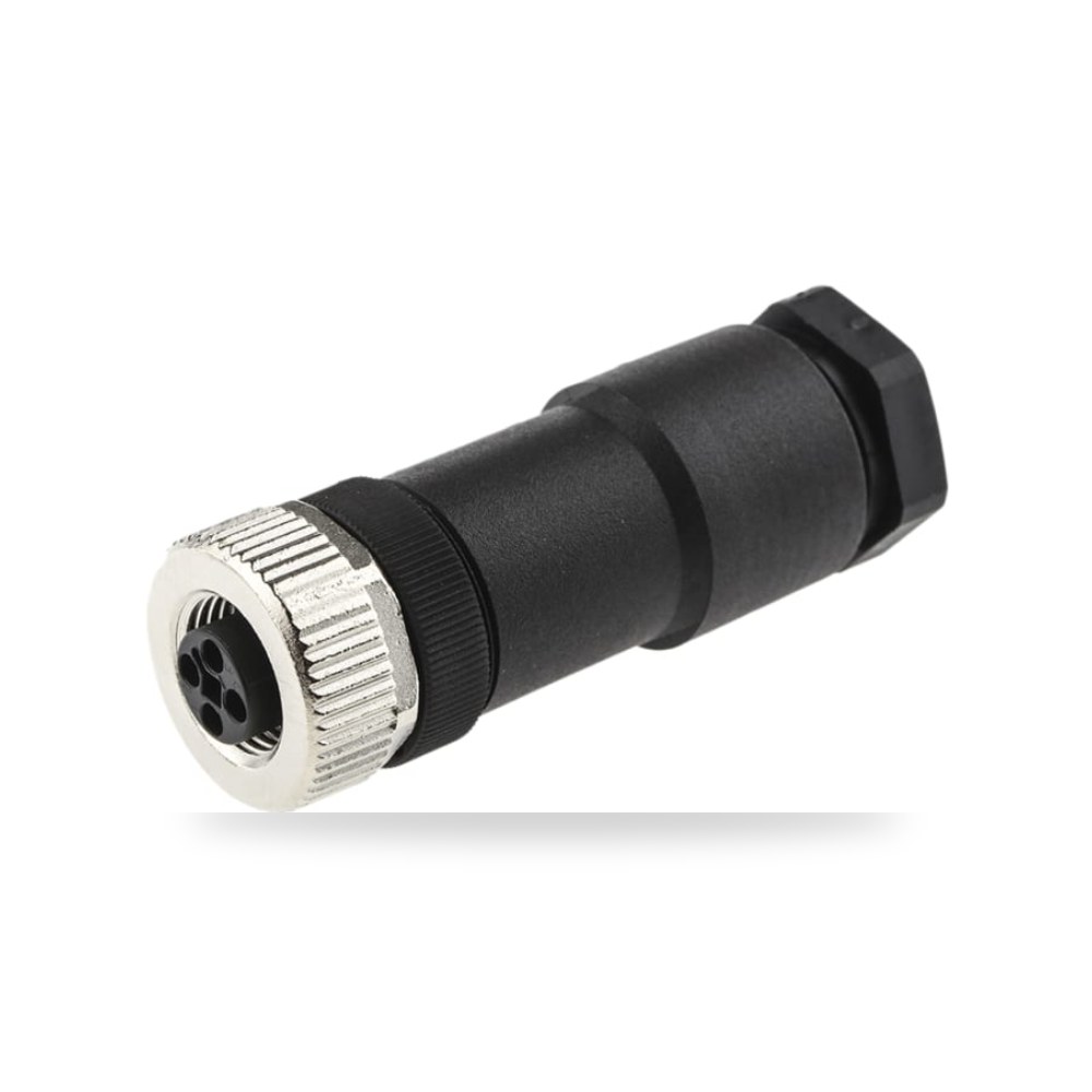 موصل دائري صناعي M12 4 أطراف كابل مستقيم طراز ريمكو للتوريدات الصناعية (Reemco Industrial)