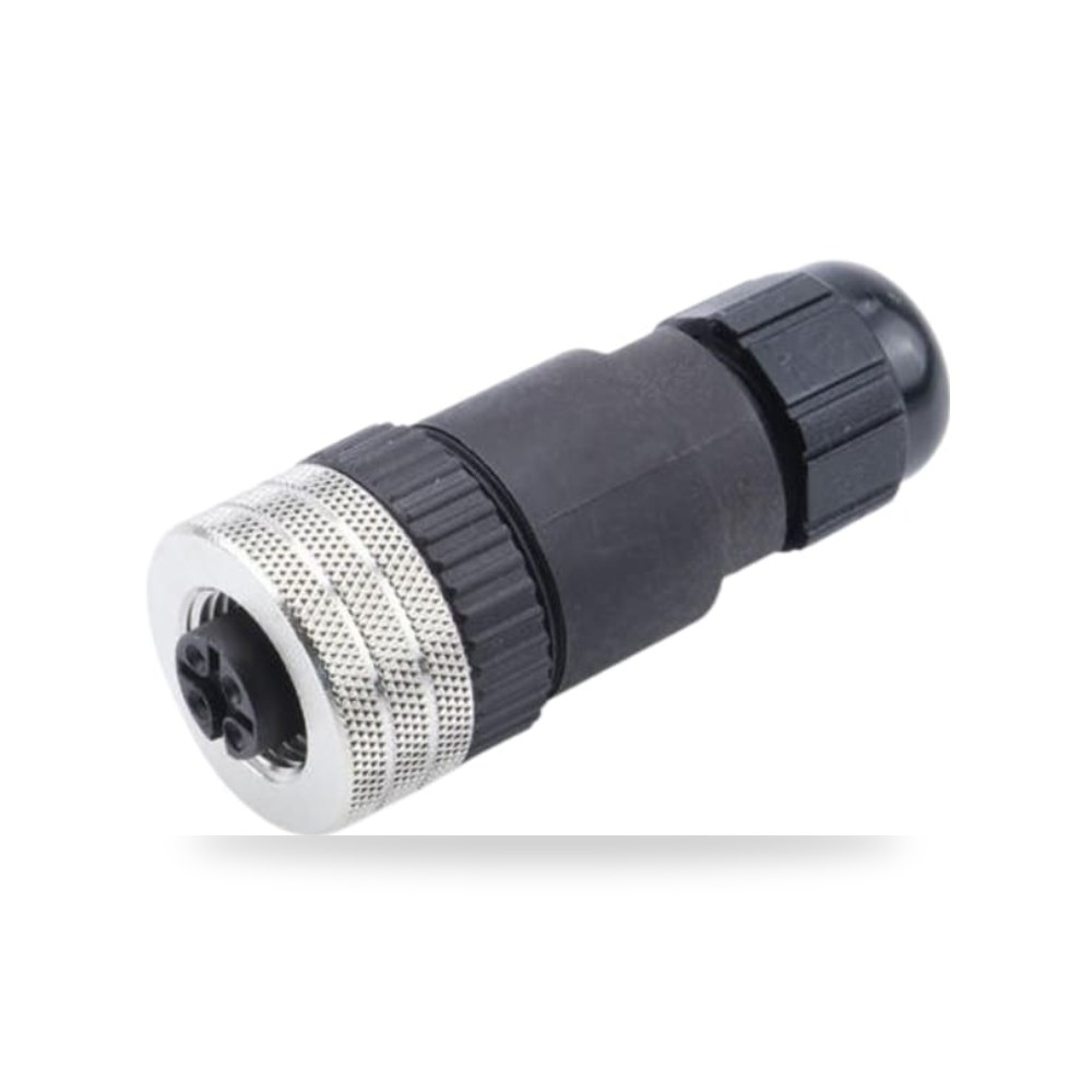 موصل دائري صناعي M12 4 أطراف كابل طراز D RS ريمكو للتوريدات الصناعية (Reemco Industrial)
