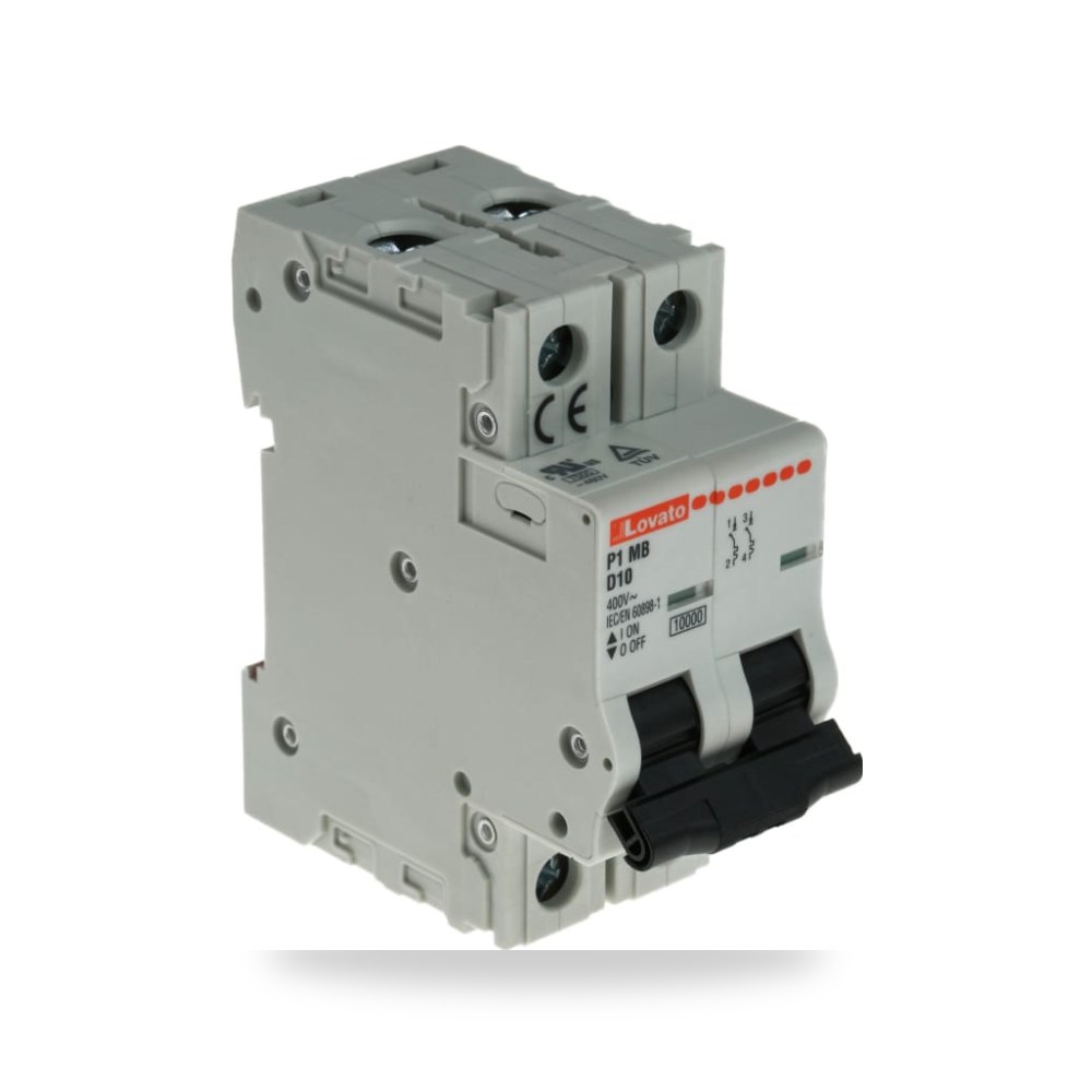 قاطع تيار أوتوماتيكي MCB ثنائي 10A منحنى D ريمكو للتوريدات الصناعية (Reemco Industrial)