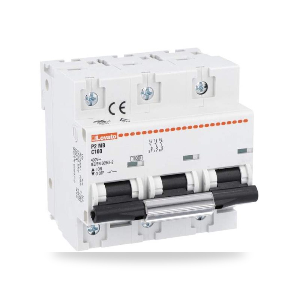 قاطع تيار أوتوماتيكي MCB ثلاثي 100A منحنى C ريمكو للتوريدات الصناعية (Reemco Industrial)