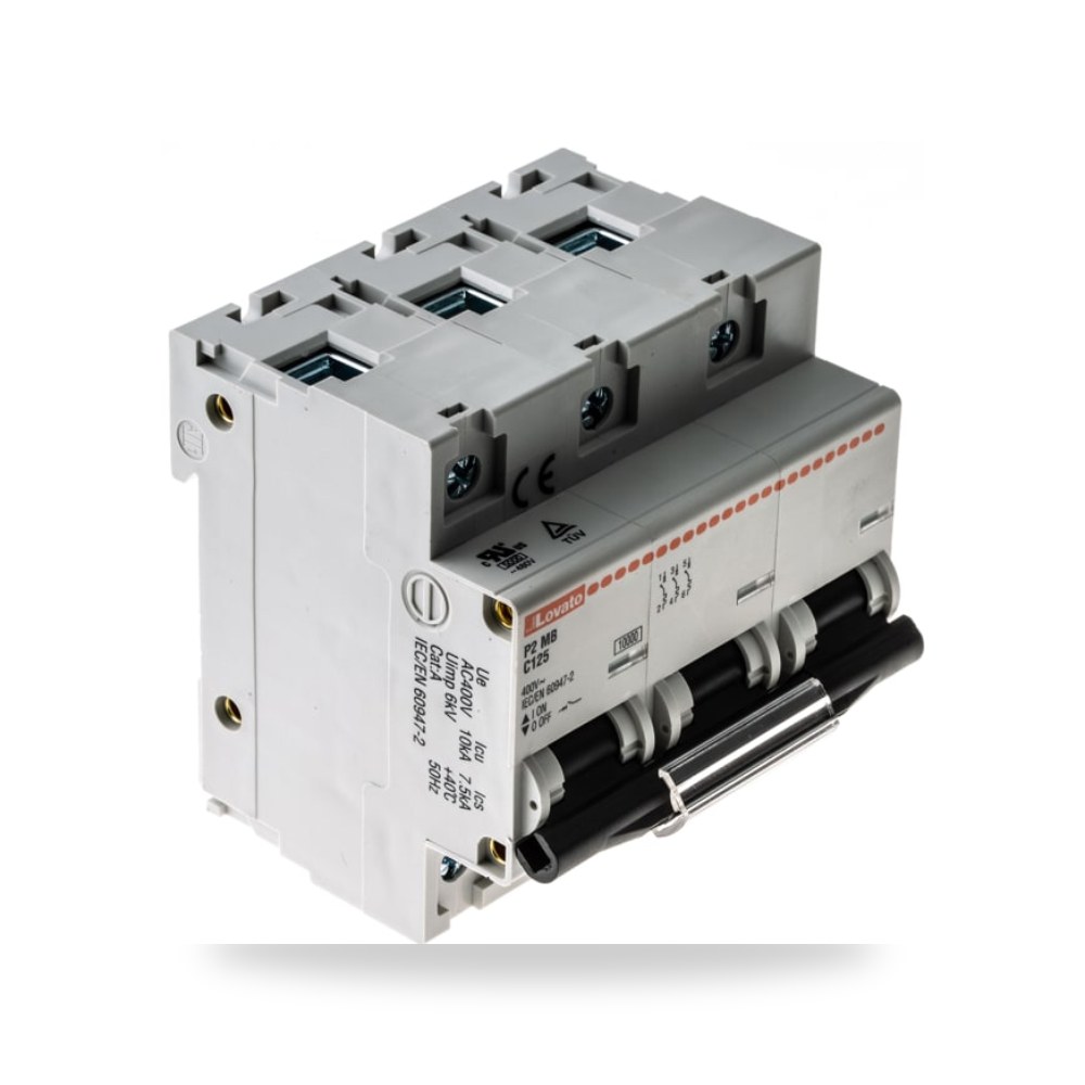 قاطع تيار أوتوماتيكي MCB ثلاثي 125A منحنى ريمكو للتوريدات الصناعية (Reemco Industrial)