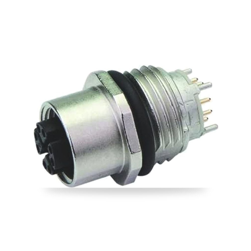 موصل دائري صناعي معتمد M12 8 أطراف أنثى طراز ريمكو للتوريدات الصناعية (Reemco Industrial)
