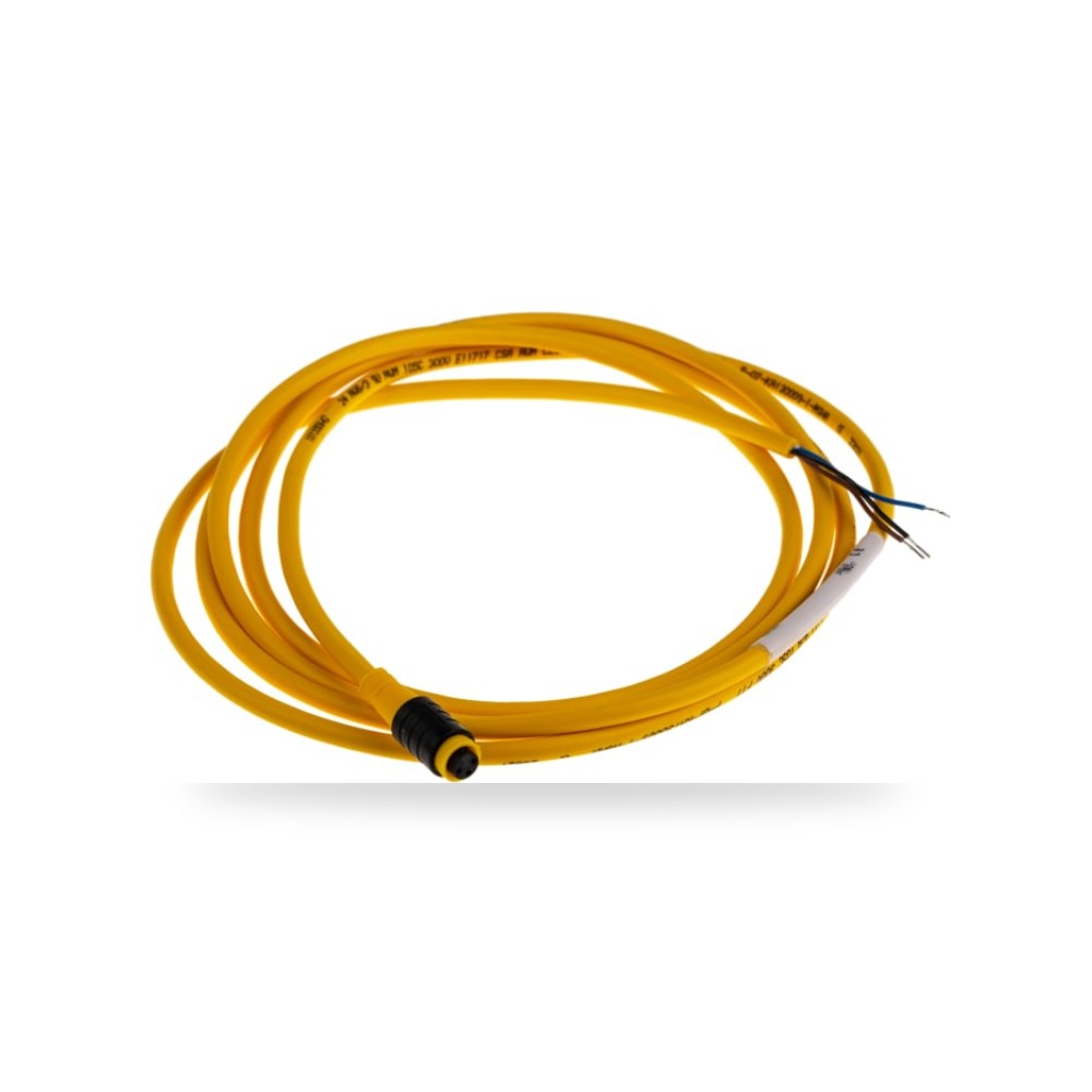 كابل توصيل حساسات ومشغلات M8 3 طراز J صناعي ريمكو للتوريدات الصناعية (Reemco Industrial)