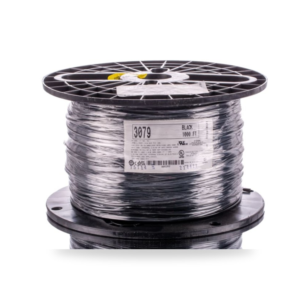 سلك توصيل مرن بوردات 14 AWG أسود 305 طراز ريمكو للتوريدات الصناعية (Reemco Industrial)