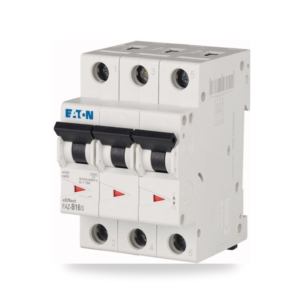 قاطع تيار أوتوماتيكي MCB ثلاثي 16A منحنى B ريمكو للتوريدات الصناعية (Reemco Industrial)