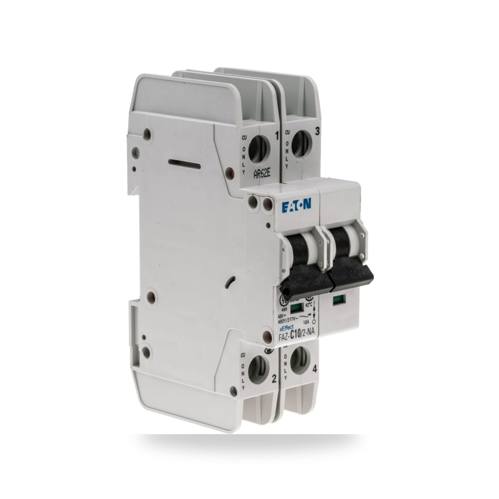 قاطع تيار أوتوماتيكي MCB ثنائي 10A منحنى طراز ريمكو للتوريدات الصناعية (Reemco Industrial)