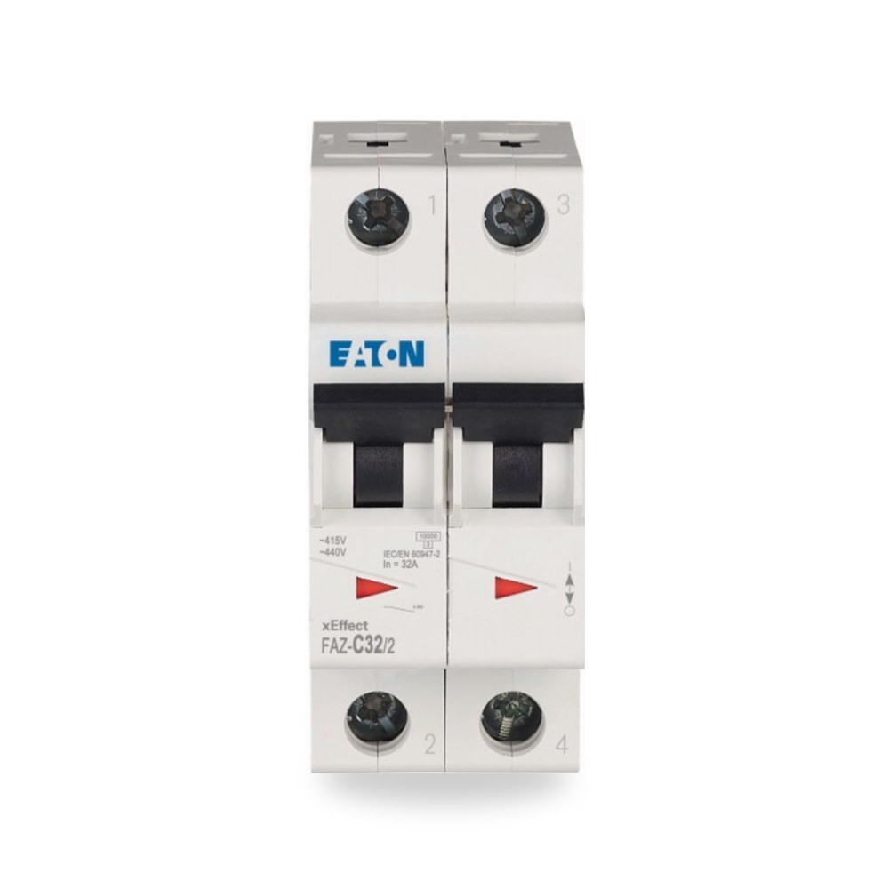 قاطع تيار أوتوماتيكي MCB ثنائي 32A عزل متطور ريمكو للتوريدات الصناعية (Reemco Industrial)