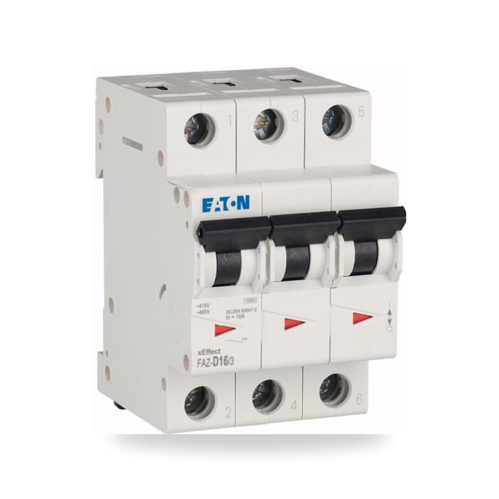 قاطع تيار أوتوماتيكي MCB ثلاثي 16A منحنى D ريمكو للتوريدات الصناعية (Reemco Industrial) موديل