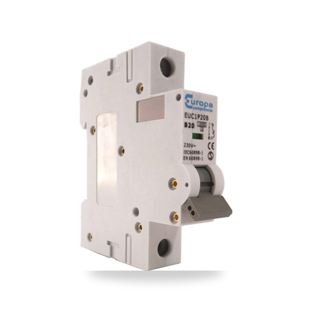 قاطع تيار أوتوماتيكي MCB أحادي 20A منحنى B ريمكو للتوريدات الصناعية (Reemco Industrial)