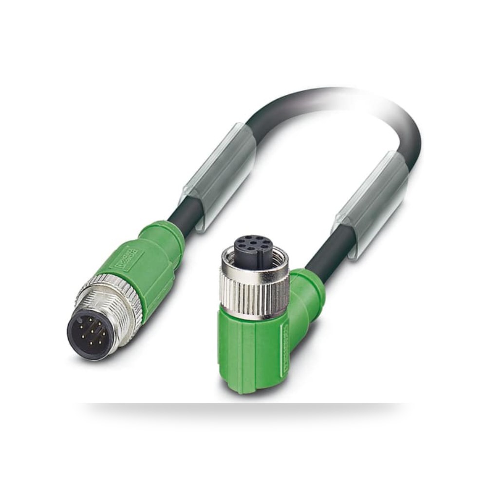كابل توصيل حساسات ومشغلات M12 8 طراز A متين ريمكو للتوريدات الصناعية (Reemco Industrial)
