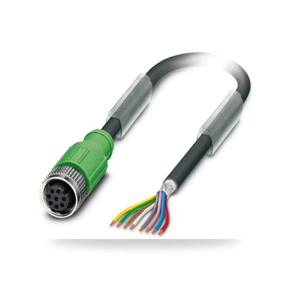 كابل توصيل حساسات ومشغلات M12 8 طراز B صناعي ريمكو للتوريدات الصناعية (Reemco Industrial)