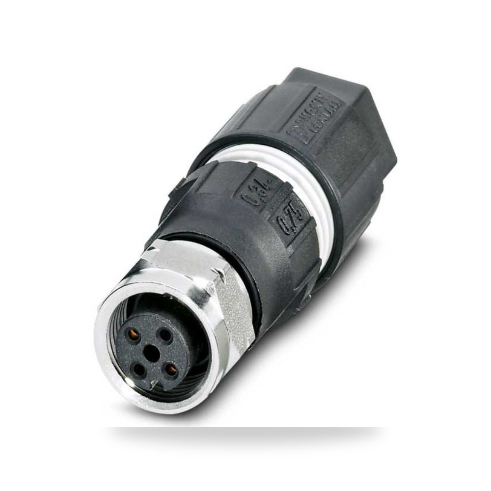 موصل دائري صناعي معتمد M12 4 أطراف أنثى طراز ريمكو للتوريدات الصناعية (Reemco Industrial)