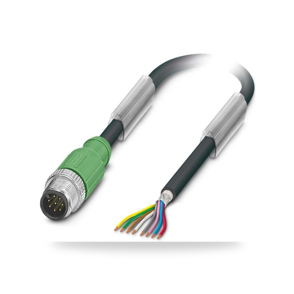كابل توصيل حساسات ومشغلات M12 8 طراز C صناعي ريمكو للتوريدات الصناعية (Reemco Industrial)