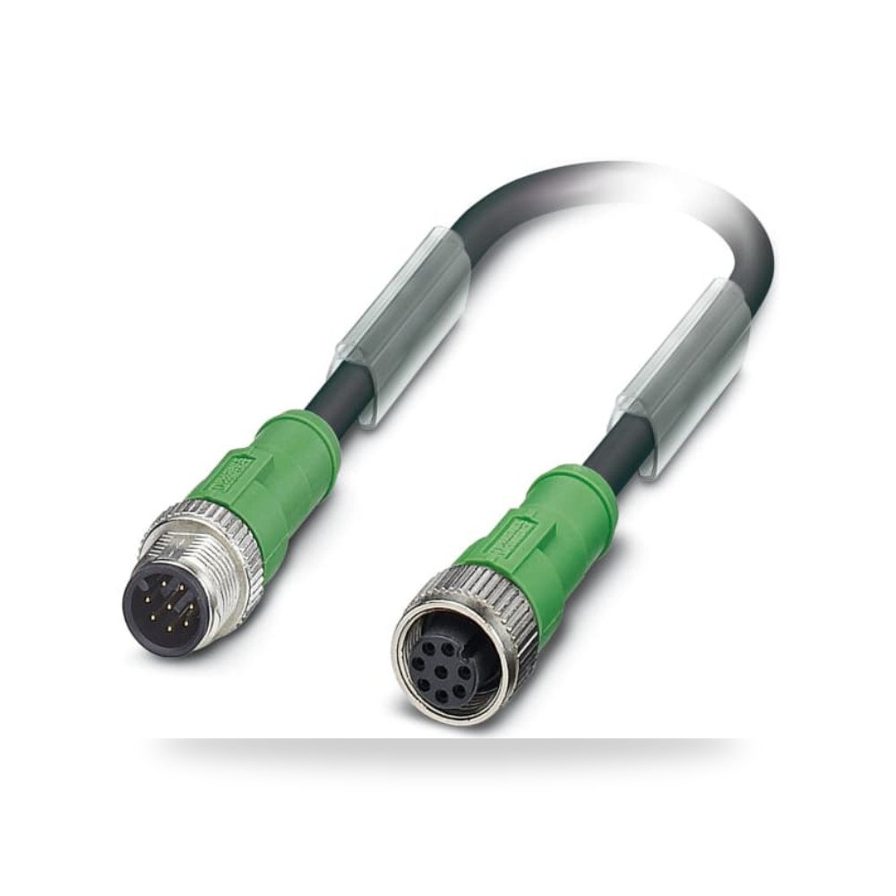 كابل توصيل حساسات ومشغلات M12 8 طراز D صناعي ريمكو للتوريدات الصناعية (Reemco Industrial)
